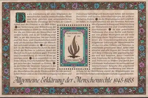 UNO WIEN 1988 Mi-Nr. Block 4 ** MNH