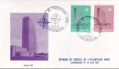 LUXEMBURG 1967 Mi-Nr. 751/52 CEPT FDC