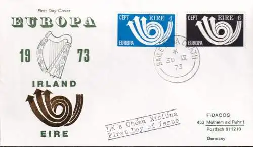 IRLAND 1973 Mi-Nr. 289/90 CEPT FDC