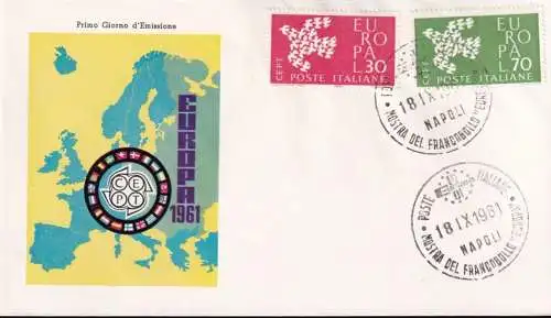 ITALIEN 1961 Mi-Nr. 1113/14 CEPT FDC