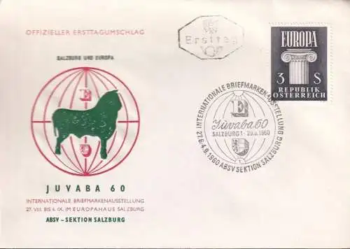 ÖSTERREICH 1960 Mi-Nr. 1081 CEPT FDC