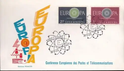 LUXEMBURG 1960 Mi-Nr. 629/30 CEPT FDC