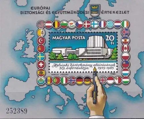 UNGARN 1985 Mi-Nr. Block 179 A ** MNH