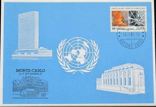 UNO GENF 1987 Mi-Nr. 177 Blaue Karte - blue card