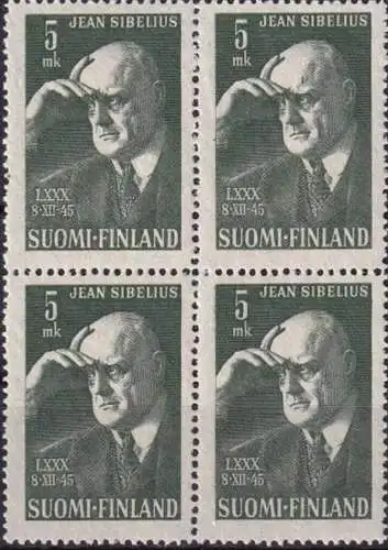 FINNLAND 1945 Mi-Nr. 319 Viererblock ** MNH