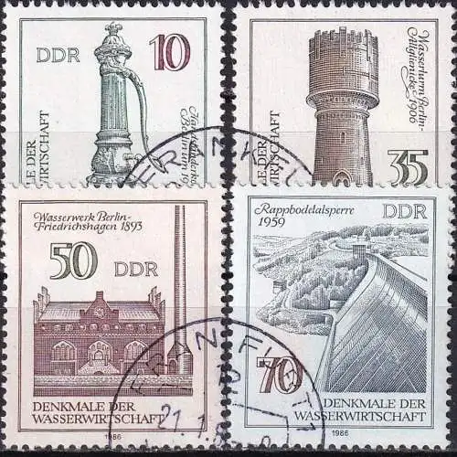 DDR 1986 Mi-Nr. 2993/96 o used