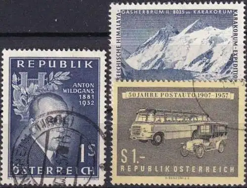 ÖSTERREICH 1957 Lot aus 1957 o used