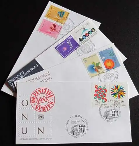 UNO GENF 1982 Mi-Nr. 103-110 FDC kompletter Jahrgang
