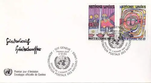 UNO GENF 1983 Mi-Nr. 117/18 FDC