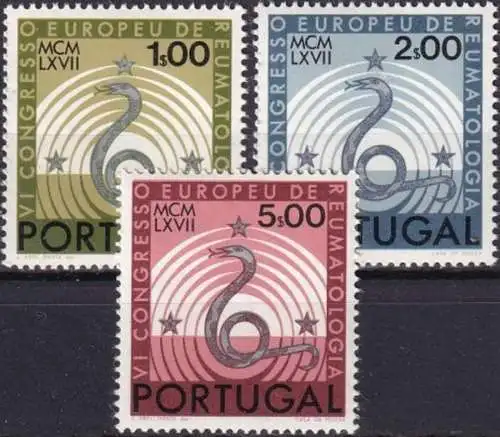 PORTUGAL 1967 Mi-Nr. 1040/42 ** MNH