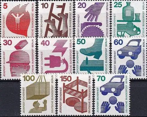 BERLIN 1971 Mi-Nr. 402/11 + 453 ** MNH