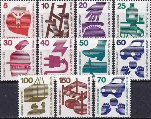 BERLIN 1971 Mi-Nr. 402/11 + 453 ** MNH