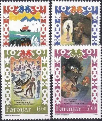 FÄRÖER 1994 Mi-Nr. 266/69 ** MNH