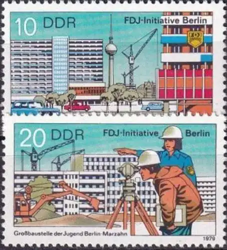 DDR 1979 Mi-Nr. 2424/25 ** MNH