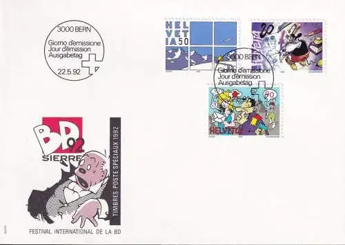 SCHWEIZ 1992 Mi-Nr. 1474/76 FDC