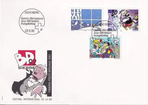 SCHWEIZ 1992 Mi-Nr. 1474/76 FDC