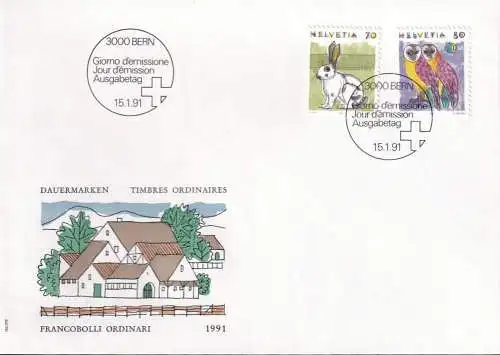 SCHWEIZ 1991 Mi-Nr. 1436/37 FDC
