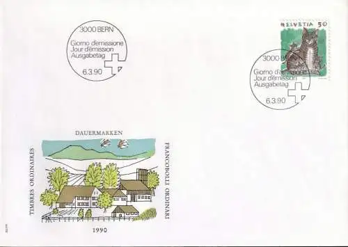 SCHWEIZ 1990 Mi-Nr. 1414 FDC