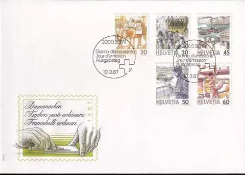 SCHWEIZ 1987 Mi-Nr. 1340/44 FDC