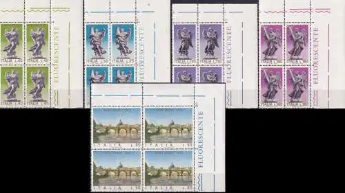 ITALIEN 1975 Mi-Nr. 1478/82 Viererblocks ** MNH