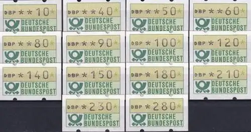 DEUTSCHLAND 1981 Mi-Nr. ATM 1.1 hu VS 1 Automatenmarken ** MNH