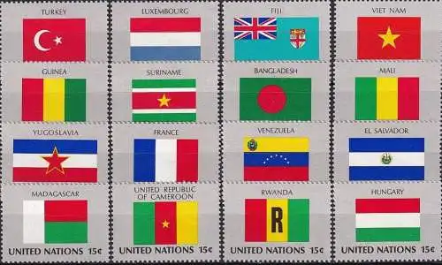 UNO NEW YORK 1980 Mi-Nr. 348/63 ** MNH