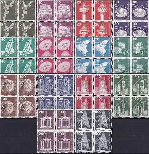 BERLIN 1975 Mi-Nr. 494/07 Viererblock ** MNH