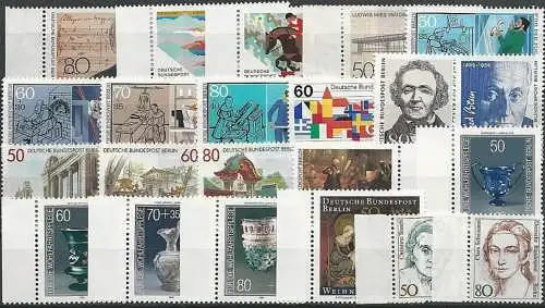 BERLIN 1986 Mi-Nr. 750-771 kompletter Jahrgang ** MNH
