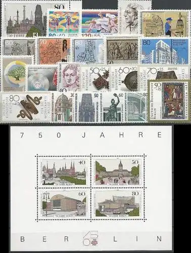 BERLIN 1987 Mi-Nr. 772-797 kompletter Jahrgang ** MNH