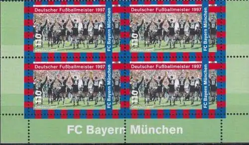 DEUTSCHLAND 1997 Mi-Nr. 1958 Viererblock ** MNH