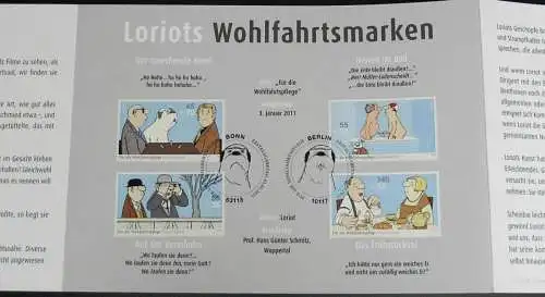 DEUTSCHLAND 2011 Mi-Nr. 2836/39 Folder Loriot