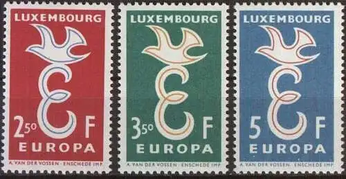 LUXEMBURG 1958 Mi-Nr. 590/92 ** MNH - CEPT