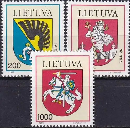 LITAUEN 1992 Mi-Nr. 505/07 ** MNH