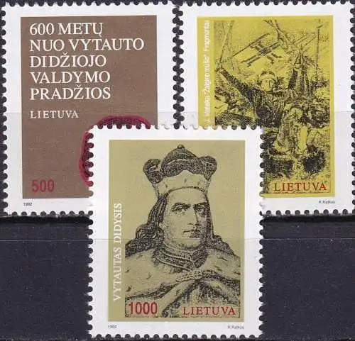 LITAUEN 1993 Mi-Nr. 518/20 ** MNH