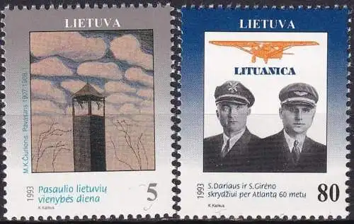 LITAUEN 1993 Mi-Nr. 529/30 ** MNH