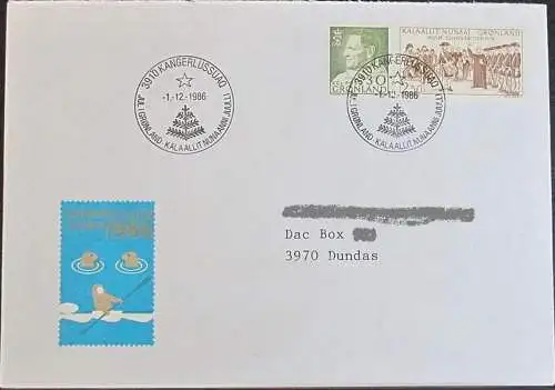 GRÖNLAND 1986 Stempelbeleg - Jul i Grønland - Brief