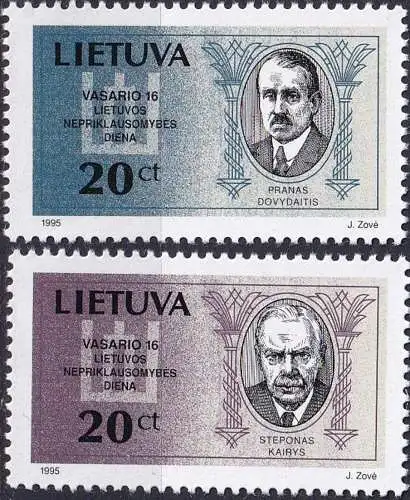 LITAUEN 1995 Mi-Nr. 573/74 ** MNH