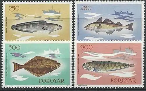 FÄRÖER 1983 Mi-Nr. 86/89 ** MNH