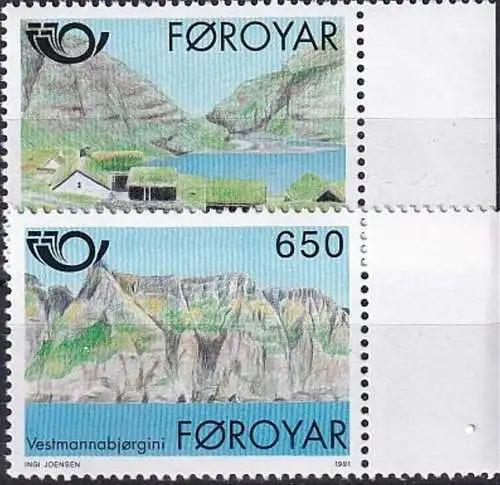 FÄRÖER 1991 Mi-Nr. 219/20 ** MNH