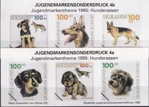 DEUTSCHLAND 1995 Jugendmarkensonderdruck Hunderassen