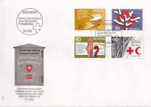 SCHWEIZ 1986 Mi-Nr. 1327/30 FDC