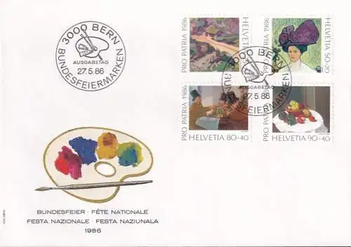 SCHWEIZ 1986 Mi-Nr. 1317/20 FDC