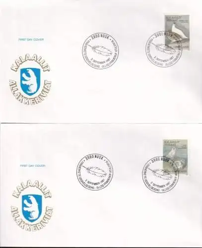 GRÖNLAND 1987 Mi-Nr. 176/77 FDC