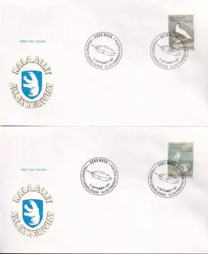 GRÖNLAND 1987 Mi-Nr. 176/77 FDC