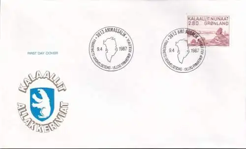 GRÖNLAND 1987 Mi-Nr. 172 FDC