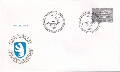 GRÖNLAND 1986 Mi-Nr. 168 FDC