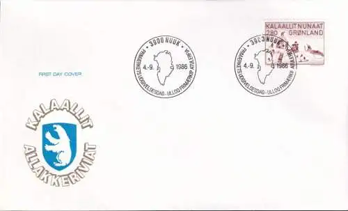 GRÖNLAND 1986 Mi-Nr. 167 FDC