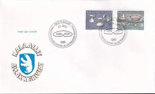 GRÖNLAND 1986 Mi-Nr. 165/66 FDC