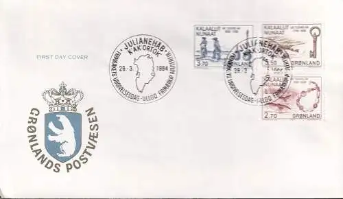 GRÖNLAND 1983 Mi-Nr. 143/45 FDC