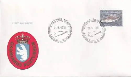 GRÖNLAND 1981 Mi-Nr. 129 FDC